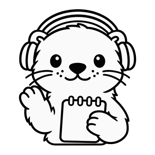 Furr, the Furrget otter, waving